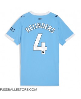 Günstige Manchester City Tijjani Reijnders #4 Heimtrikot Damen 2025-26 Kurzarm
